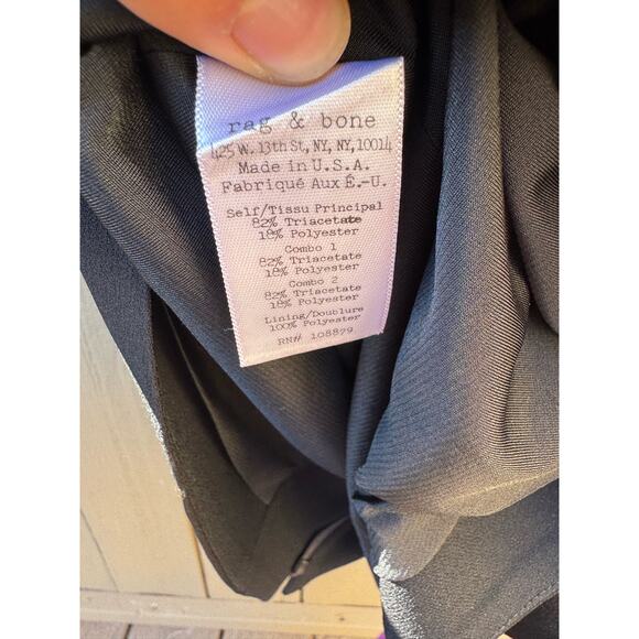 Rag & Bone Black Andrea Front Zip Black Dress - Picture 8 of 13